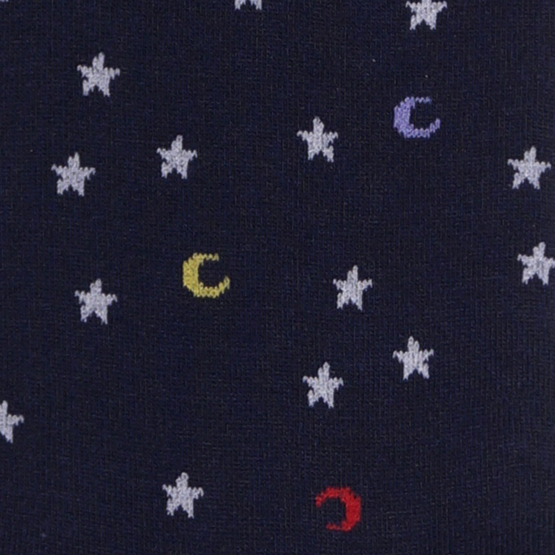 Paul Moon And Stars Socks - Navy