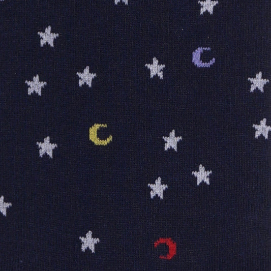 Moon And Stars Socks - Navy