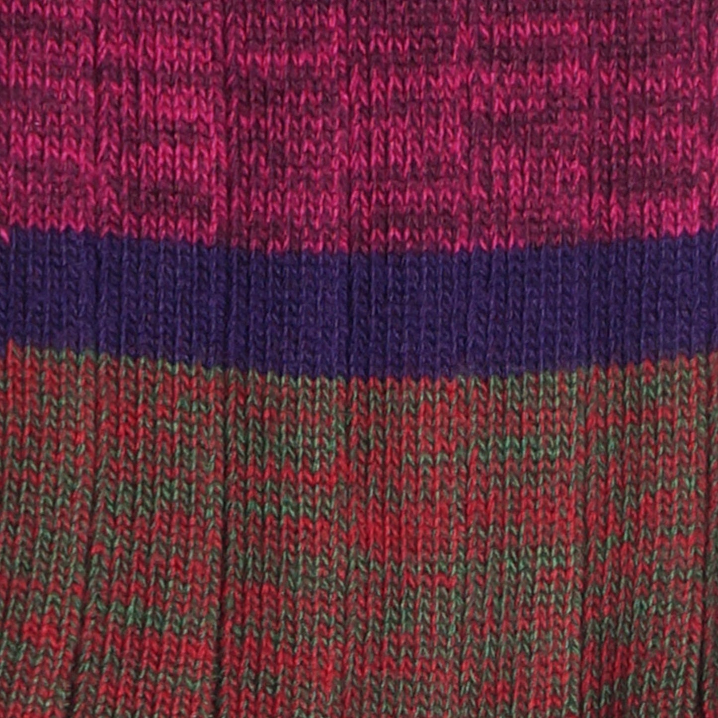 - Colour-Block Marl Ribbed Socks - Red