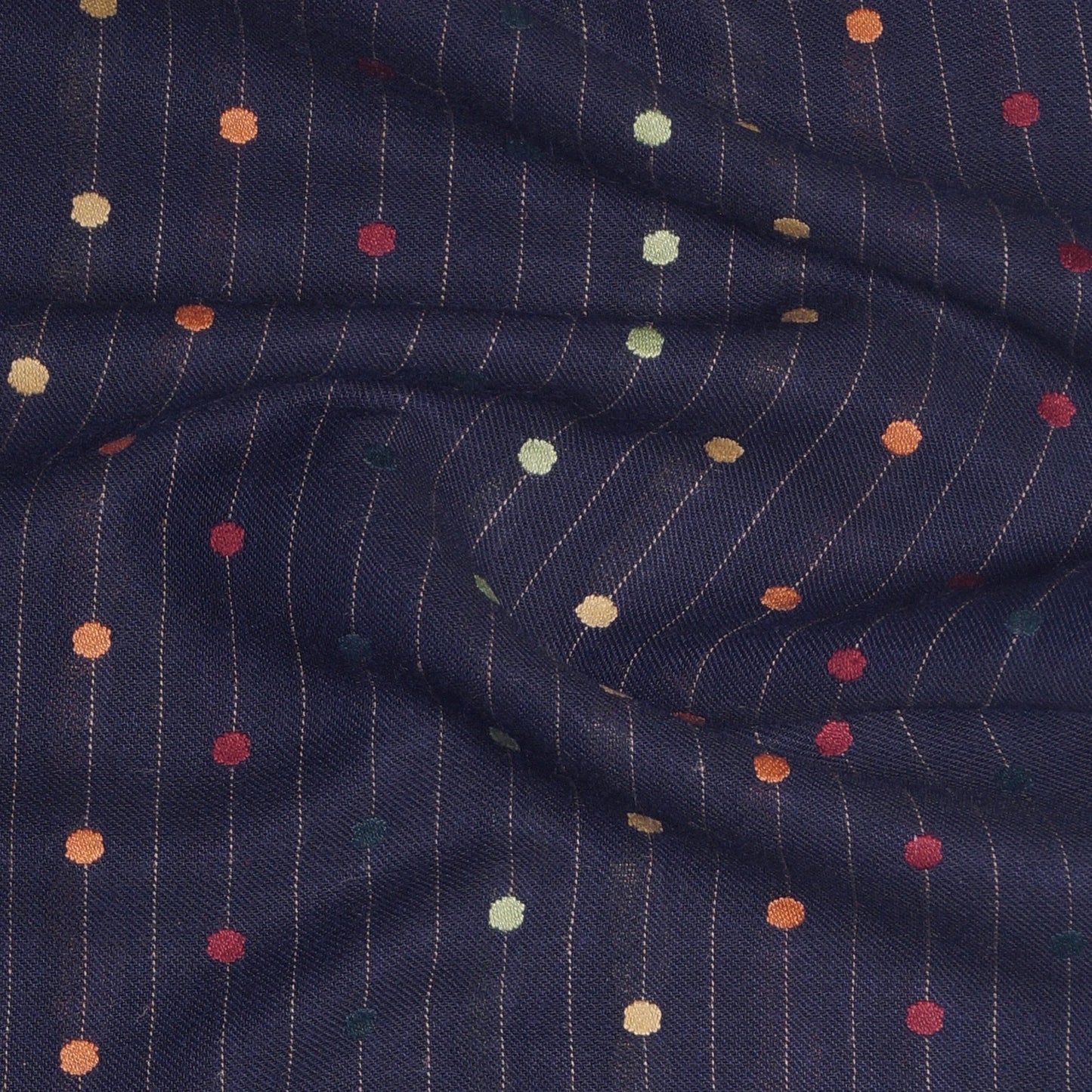 - Artist Polka Dot Scarf - Navy