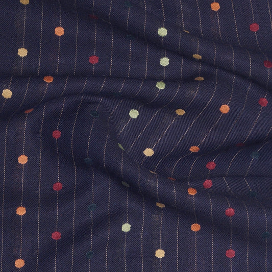 - Artist Polka Dot Scarf - Navy