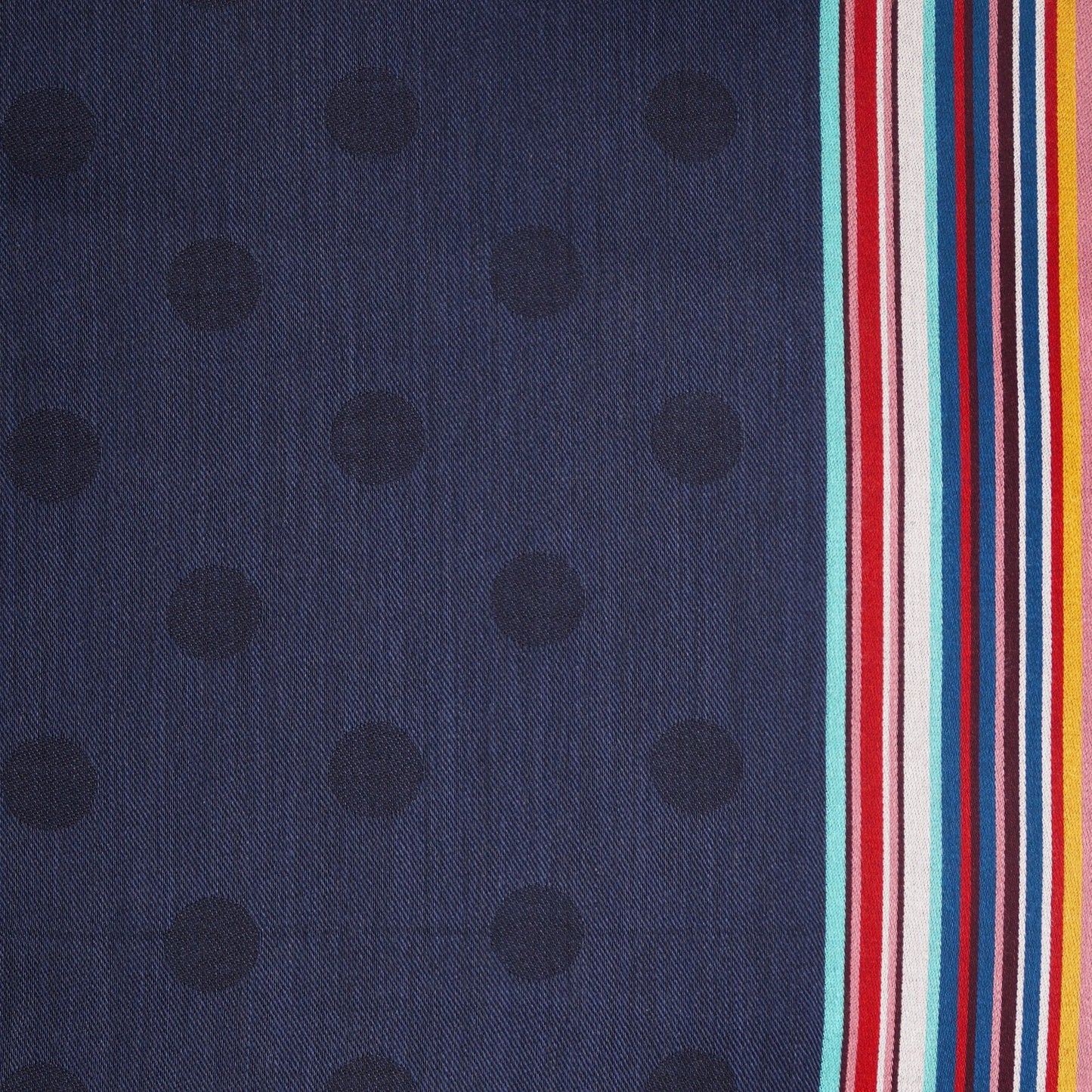 - Polka Dot 'Artist Stripe' Scarf - Navy