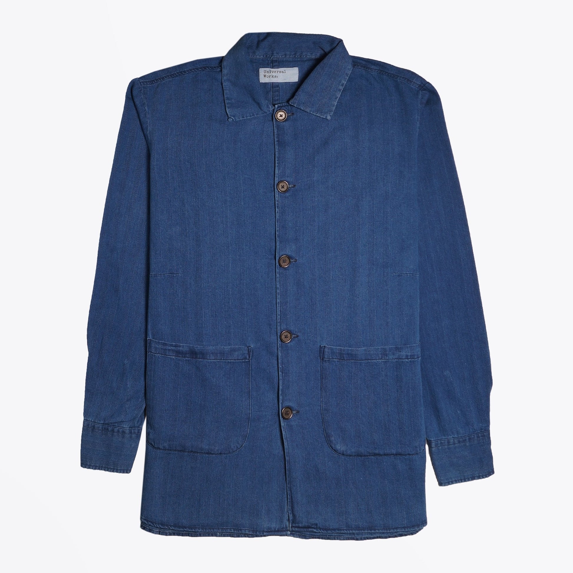 Universal Herringbone Denim Shirt - Washed Indigo