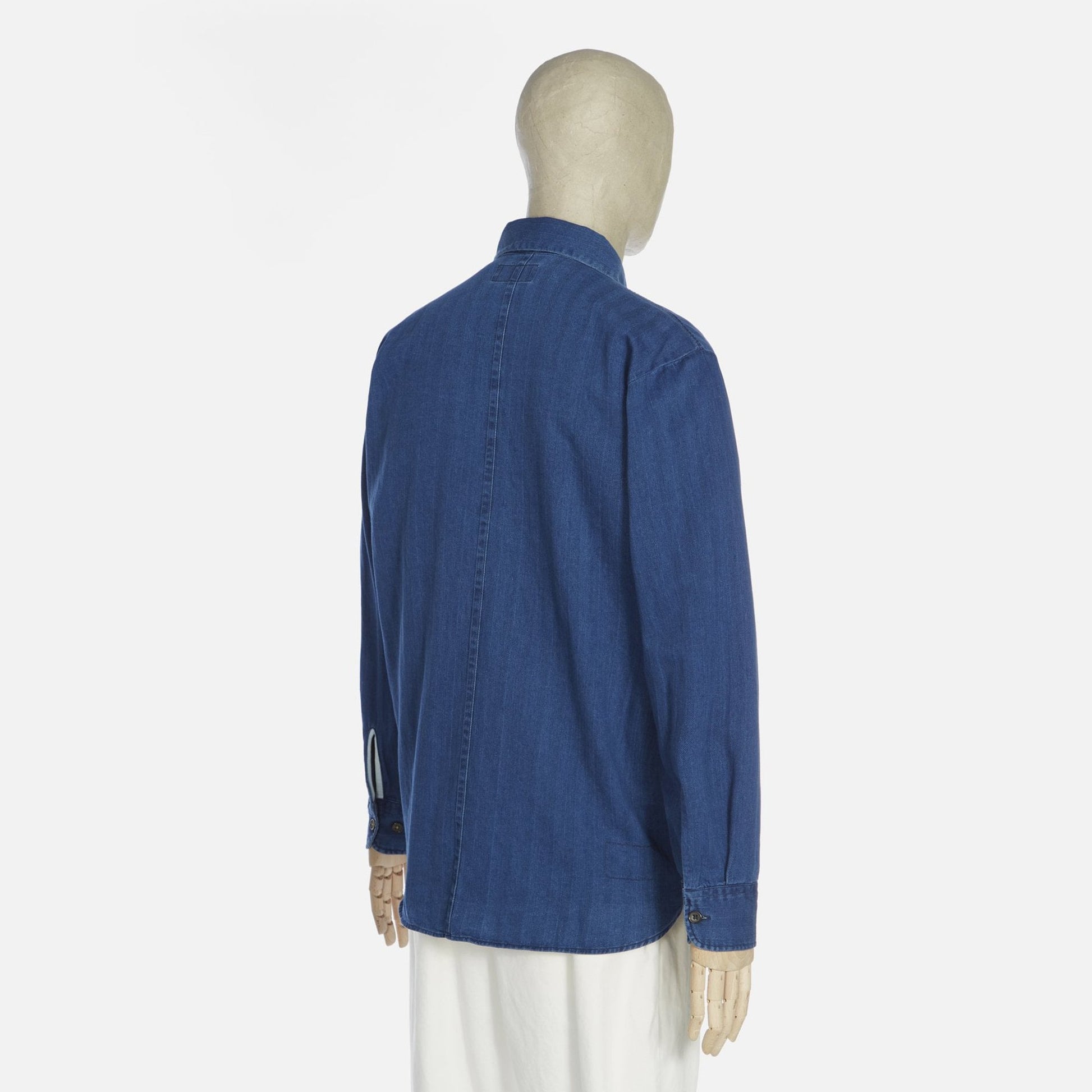 Universal Herringbone Denim Shirt - Washed Indigo