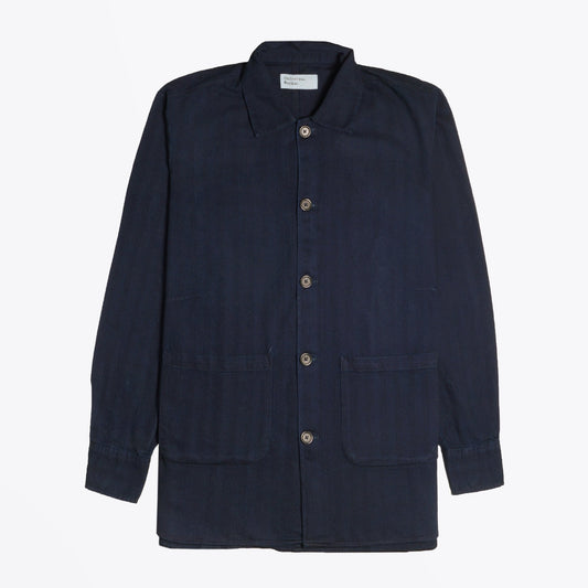 Herringbone Denim Shirt - Indigo