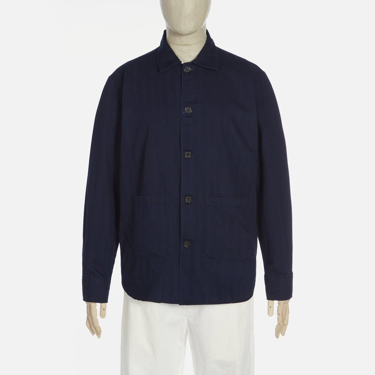 Herringbone Denim Shirt - Indigo