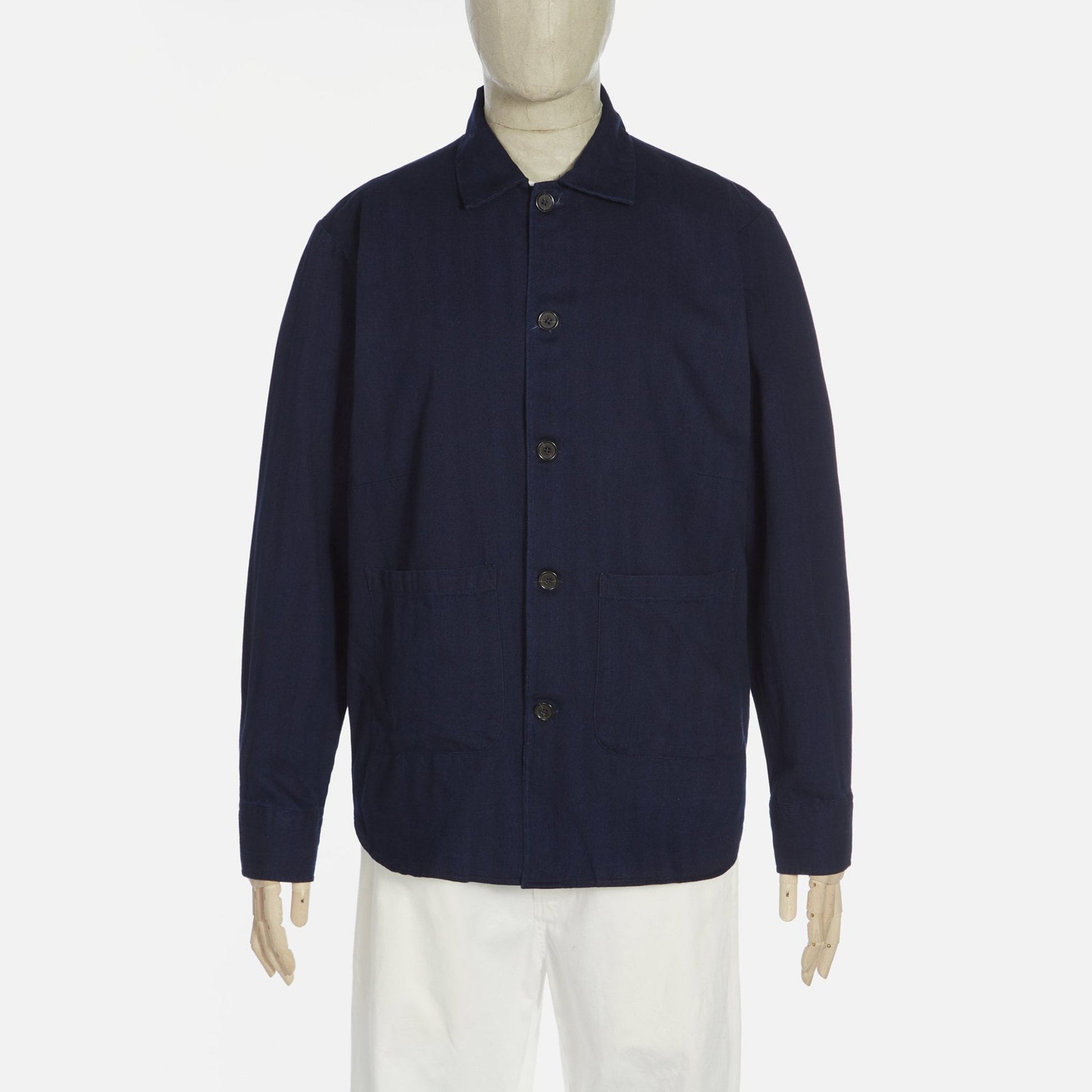 Universal Herringbone Denim Shirt - Indigo