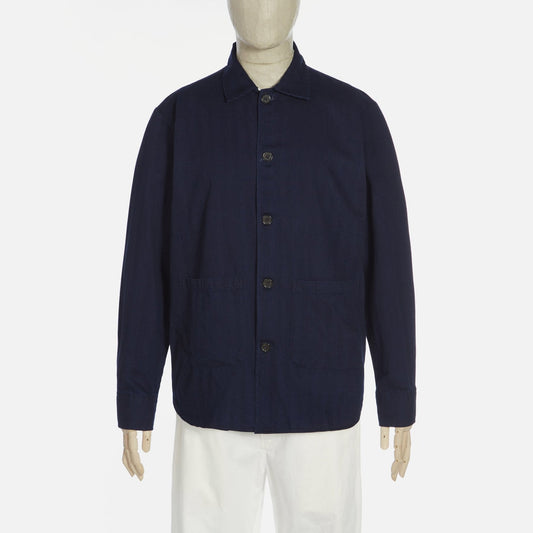 Herringbone Denim Shirt - Indigo