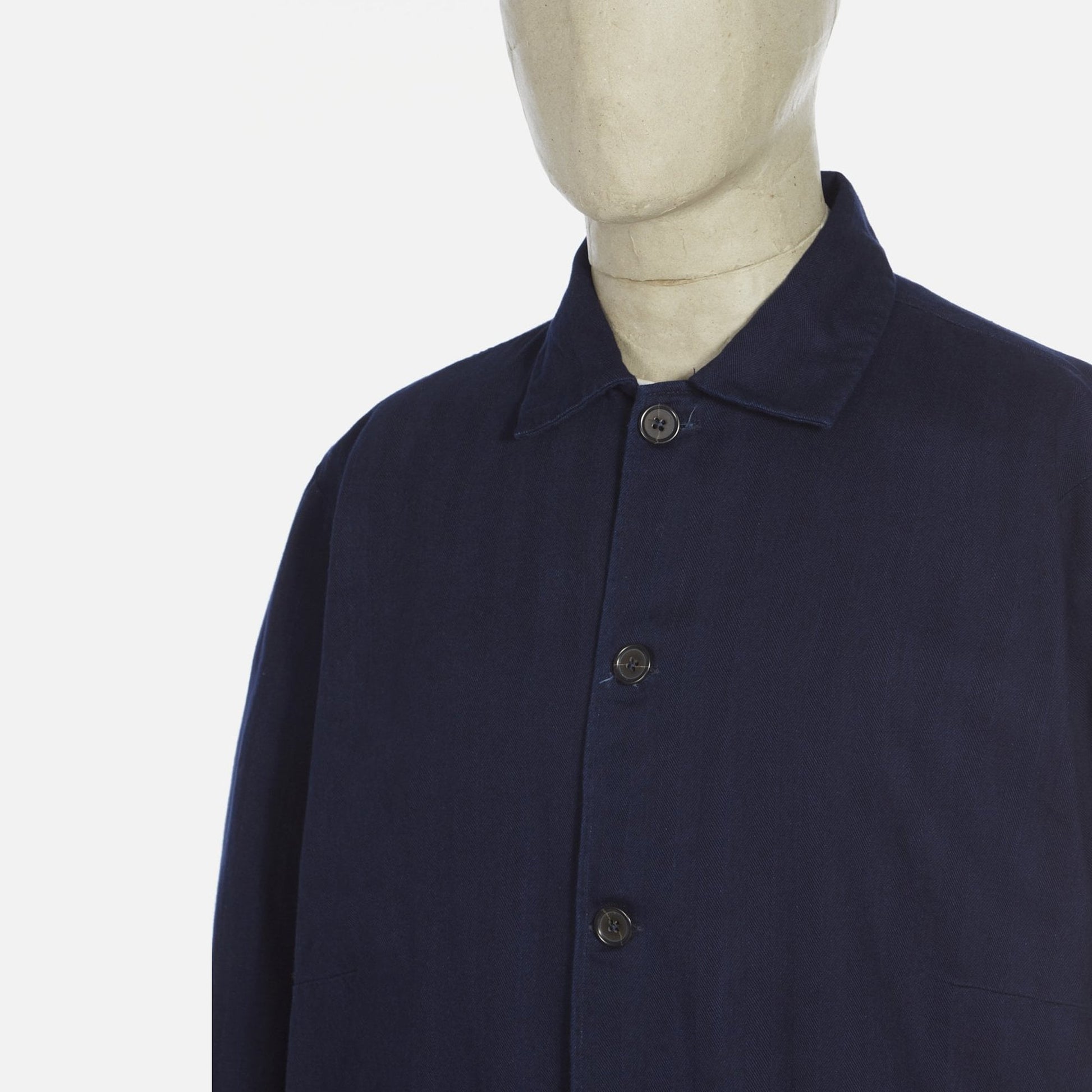 Universal Herringbone Denim Shirt - Indigo