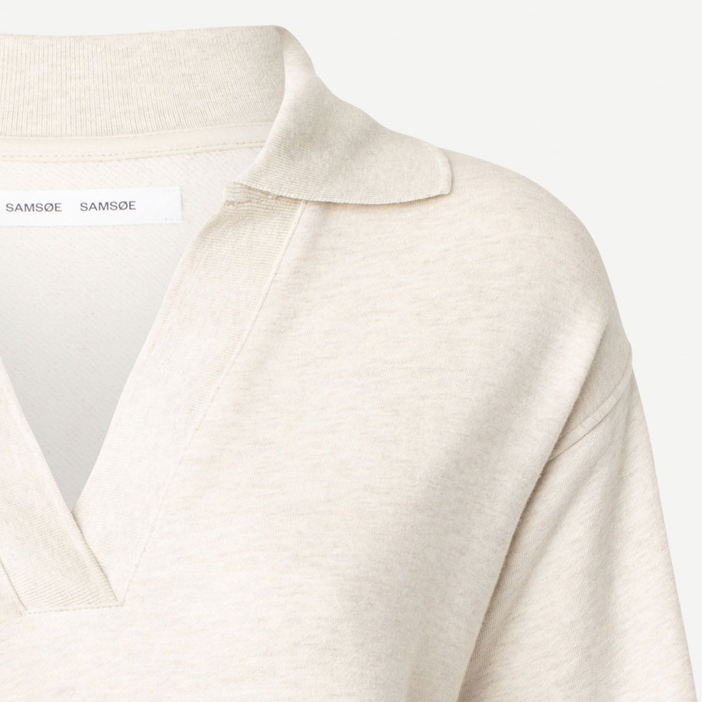 - Cotton V-Neck Sweatshirt - Off-White