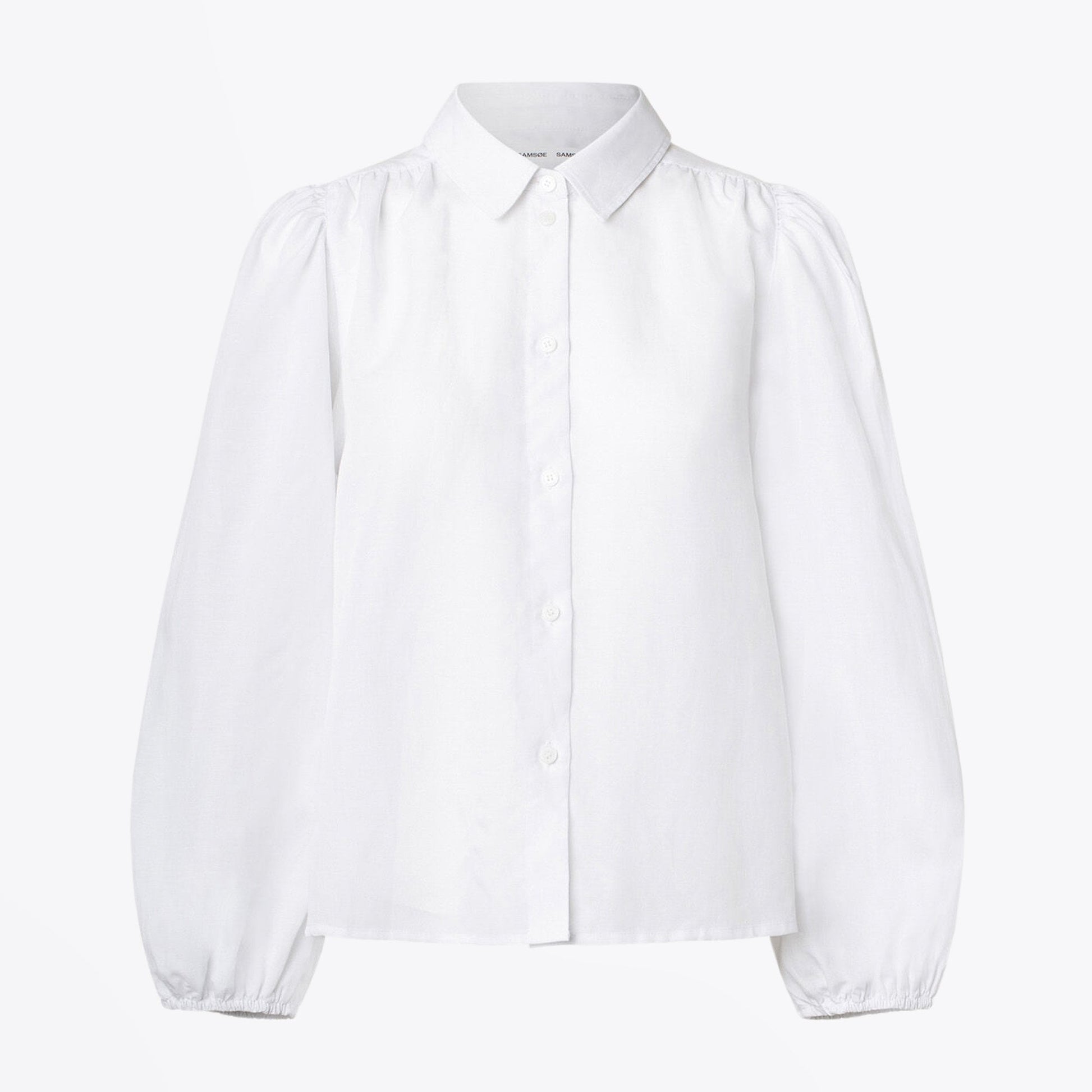 Samsoe Linen-Blend Shirt - White