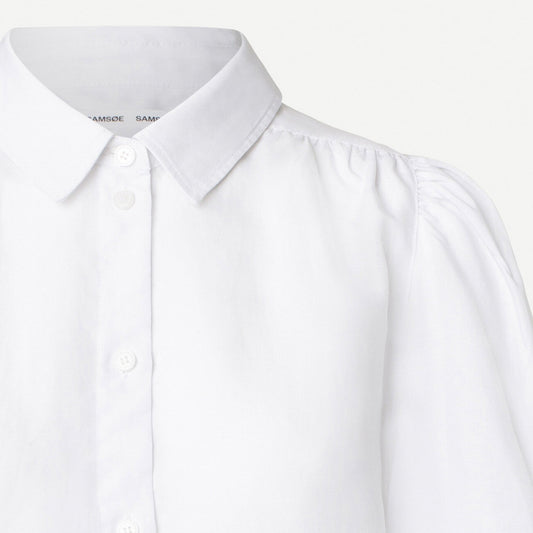 Linen-Blend Shirt - White