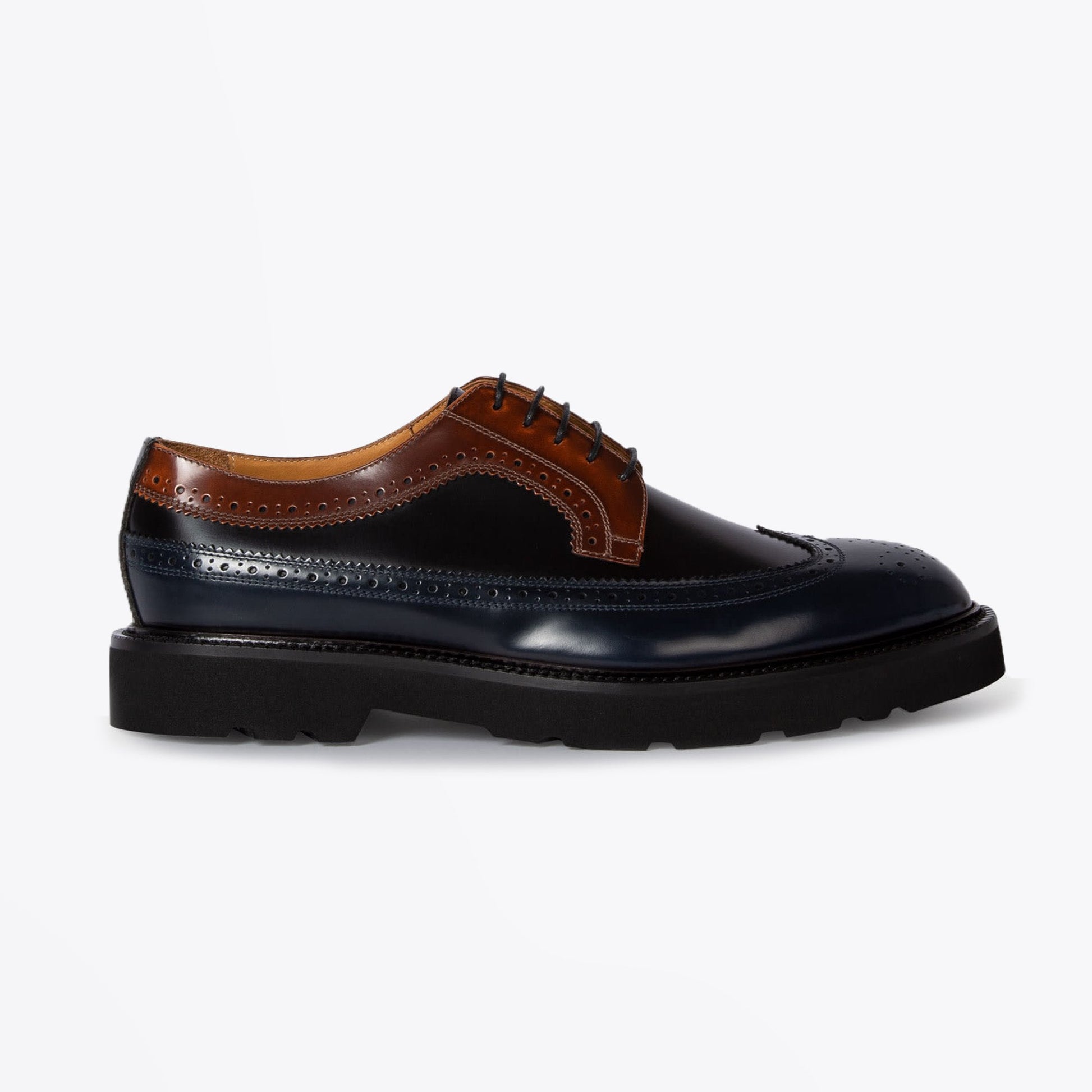 Paul Leather 'Count' Brogues - Dark Navy