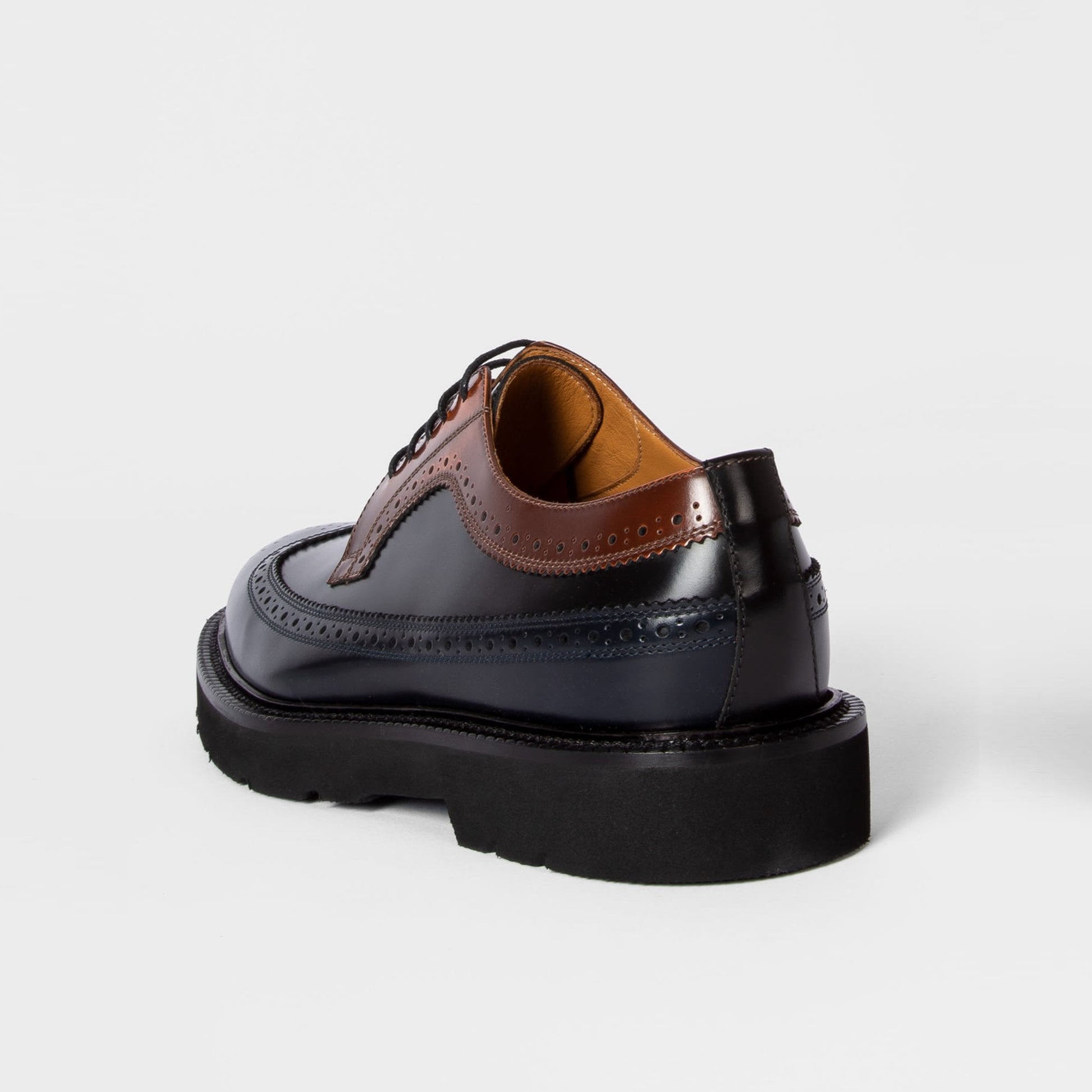 Paul Leather 'Count' Brogues - Dark Navy