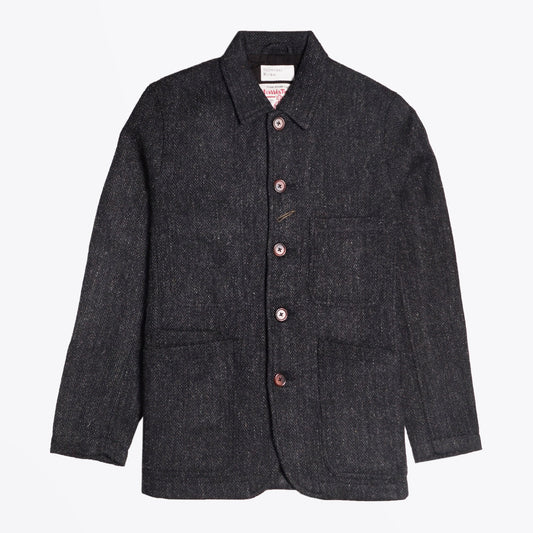 Harris Tweed Bakers Jacket - Charcoal