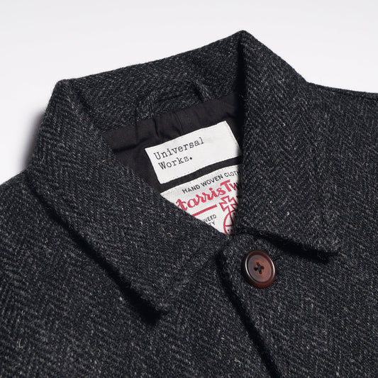 Harris Tweed Bakers Jacket - Charcoal