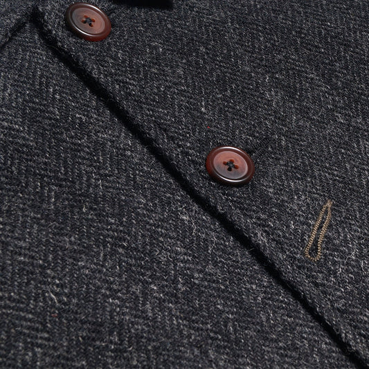 Harris Tweed Bakers Jacket - Charcoal