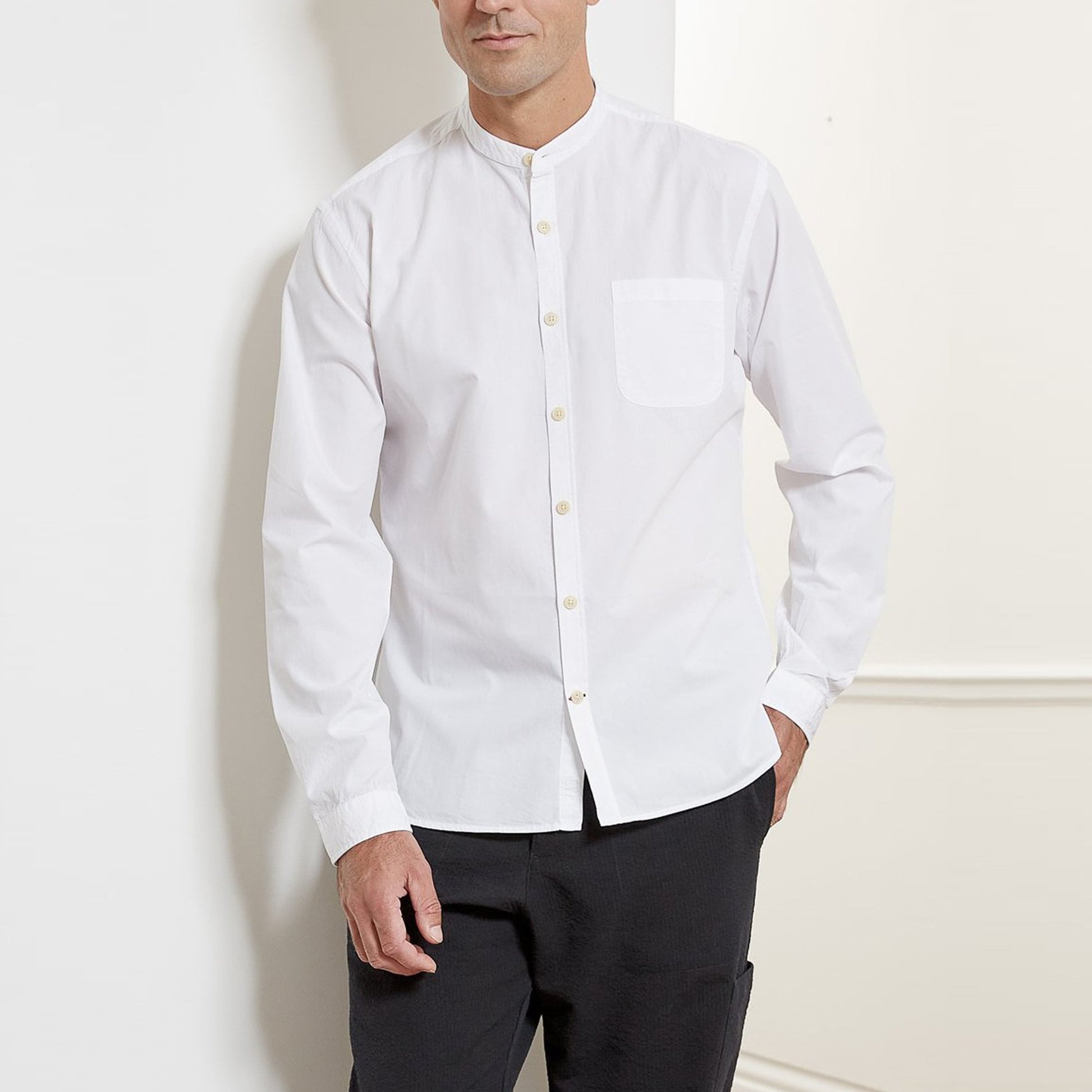 Oliver Grandad - Organic Cotton Shirt - White