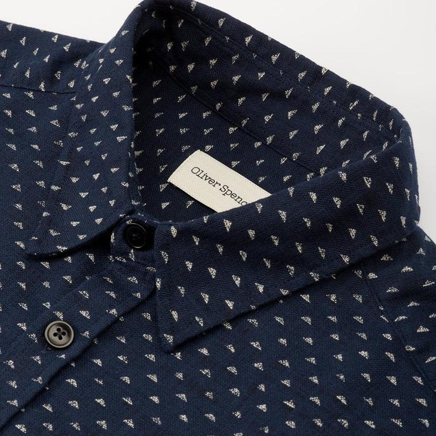 New York Special - Geometric Print Shirt - Navy