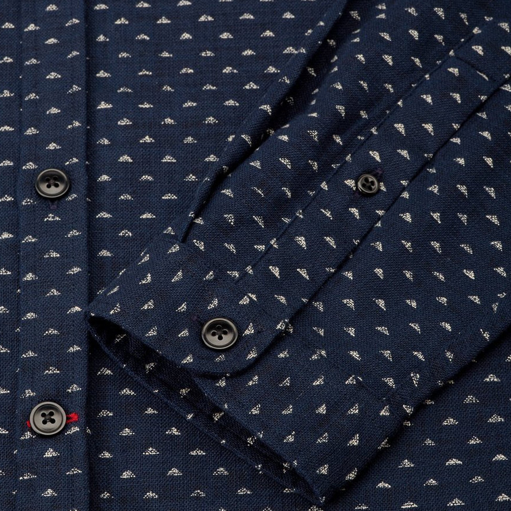 Oliver New York Special - Geometric Print Shirt - Navy