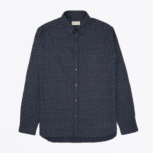 New York Special - Geometric Print Shirt - Navy