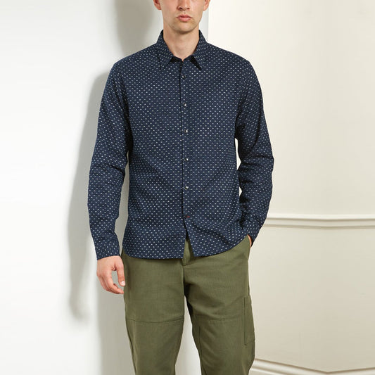 New York Special - Geometric Print Shirt - Navy