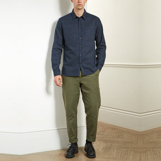 New York Special - Geometric Print Shirt - Navy