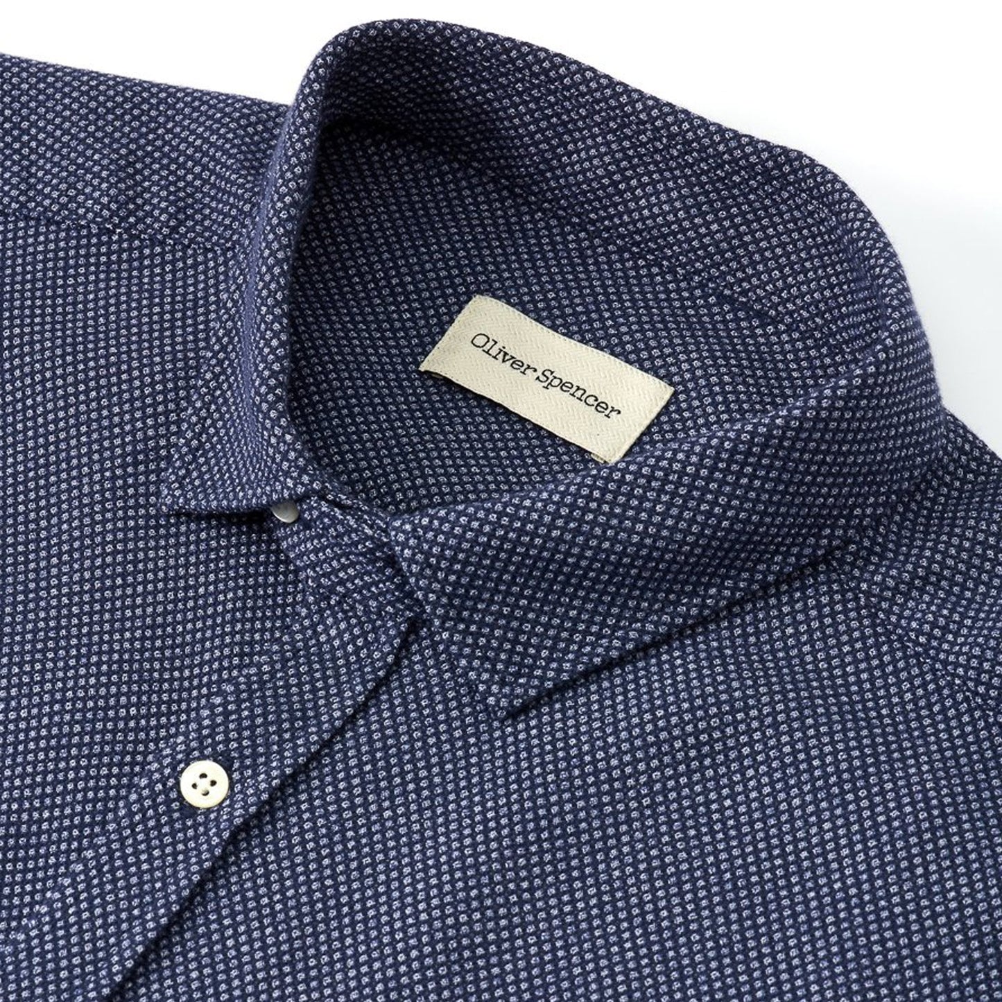 - Clerkenwell - Micro Check Print Shirt - Blue