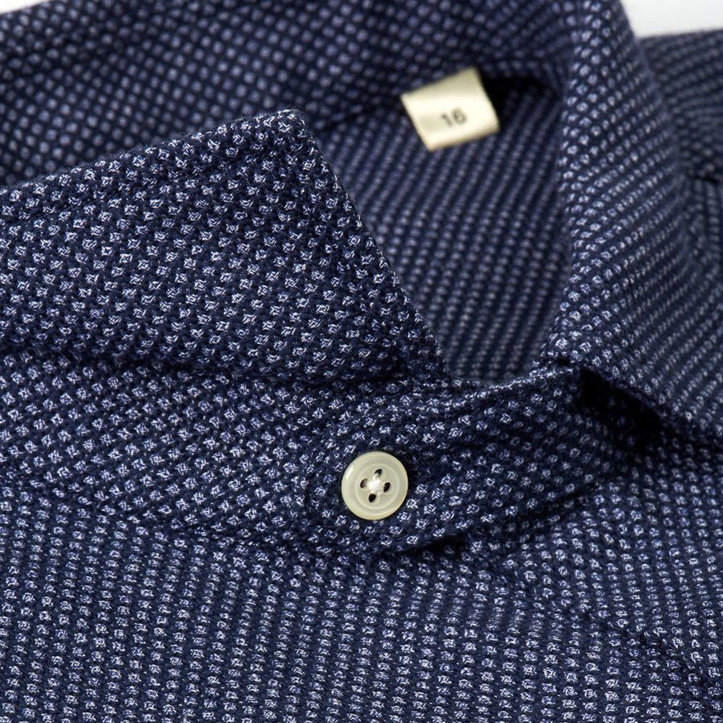 - Clerkenwell - Micro Check Print Shirt - Blue