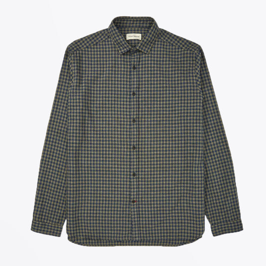 - Clerkenwell - Checked Print Shirt - Green