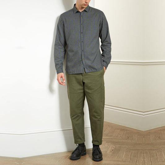 - Clerkenwell - Checked Print Shirt - Green