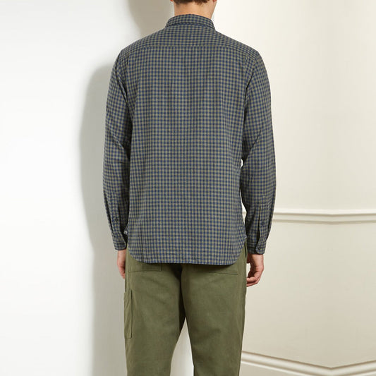 - Clerkenwell - Checked Print Shirt - Green