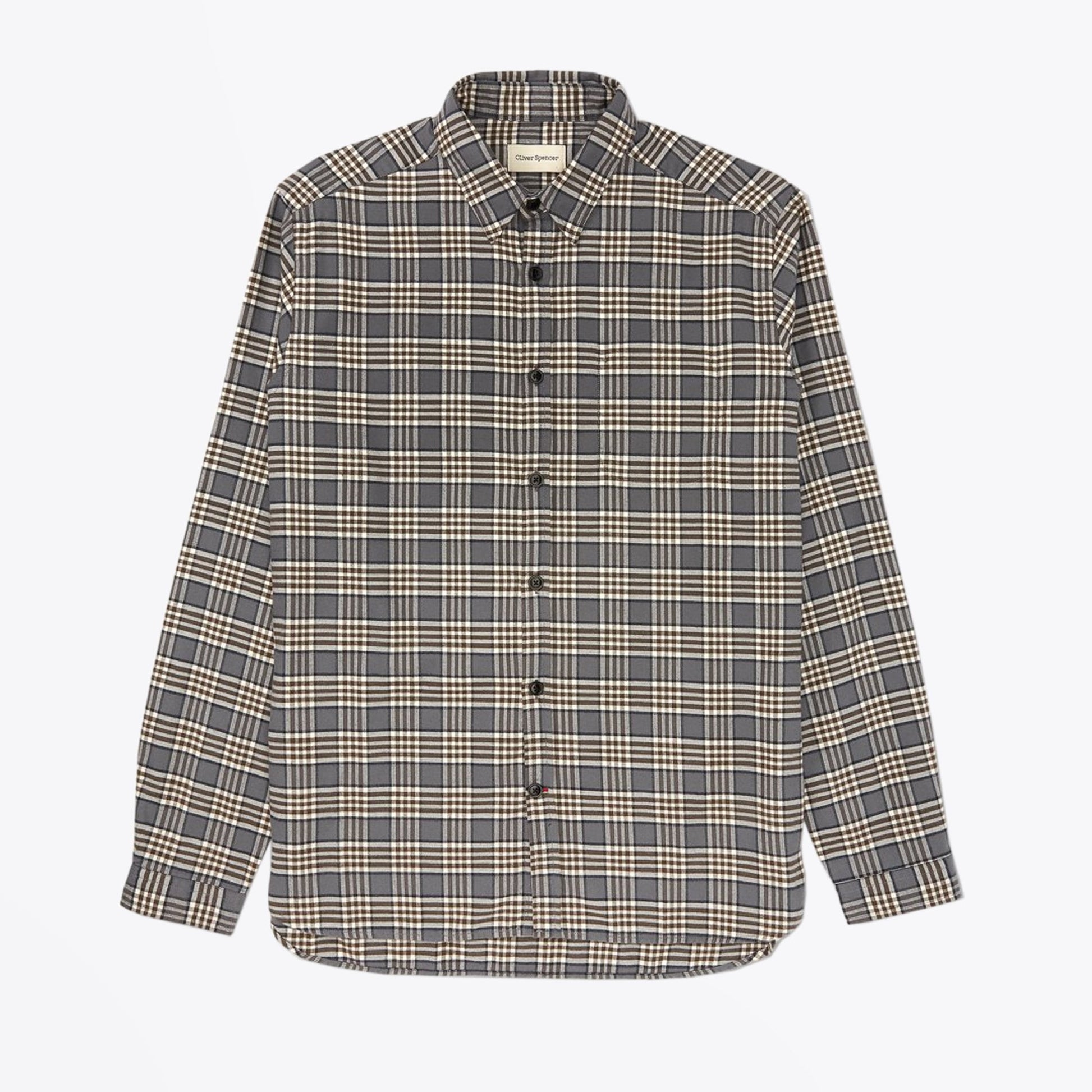 Oliver New York Special - Checked Print Shirt - Grey