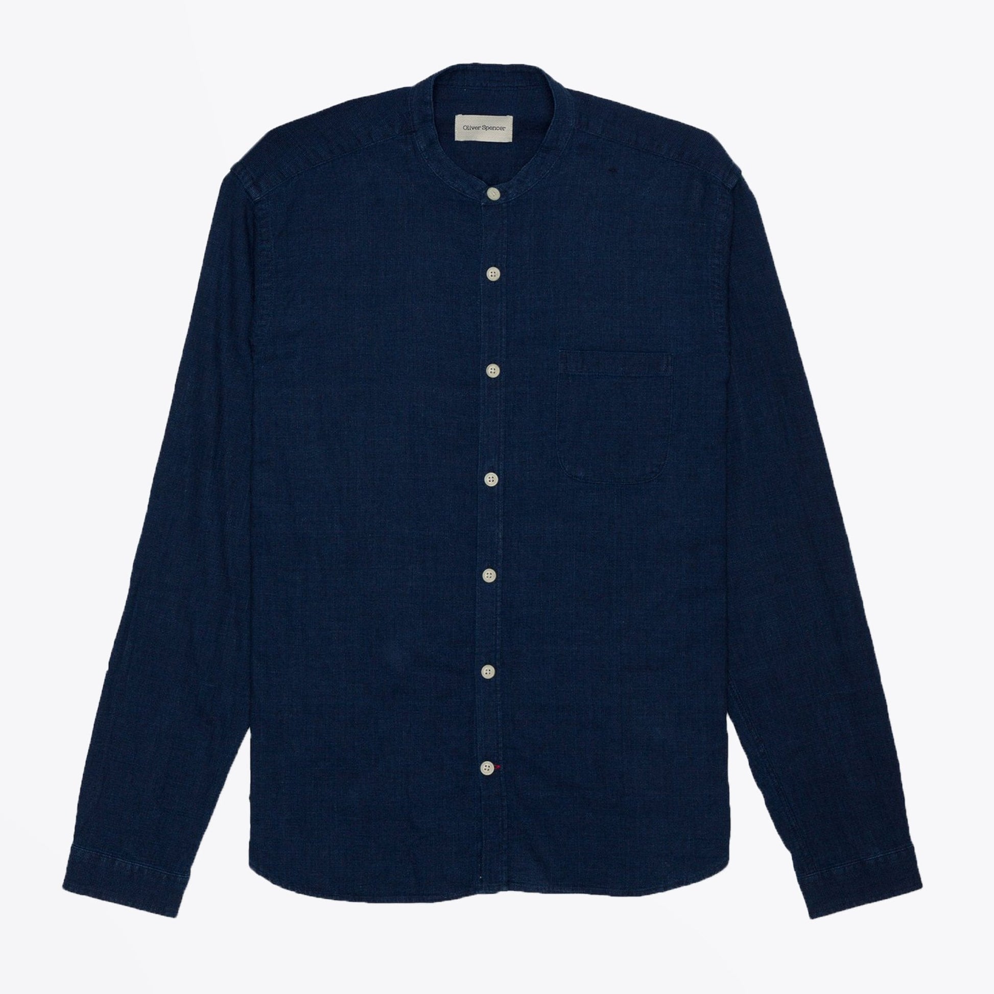 Oliver Grandad - Indigo-Dyed Cotton Shirt - Navy/Blue