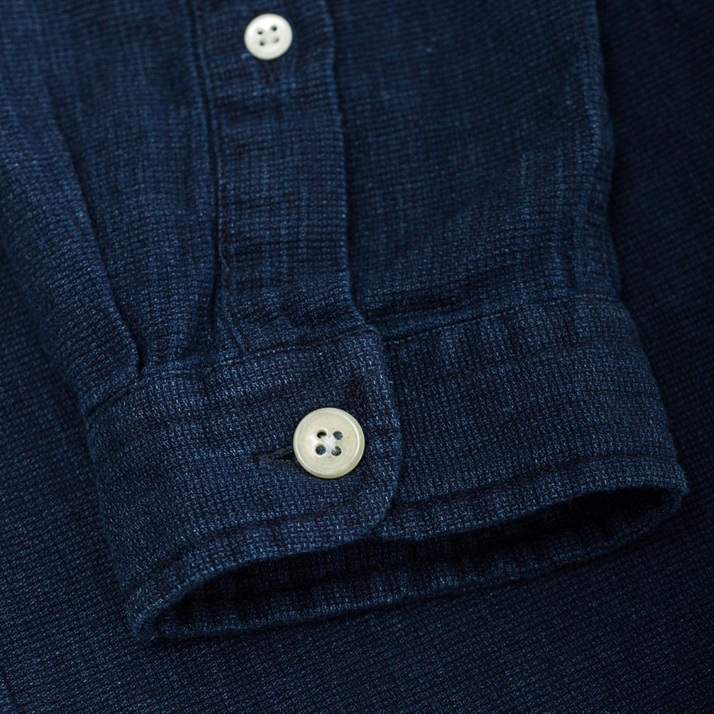 Grandad - Indigo-Dyed Cotton Shirt - Navy/Blue