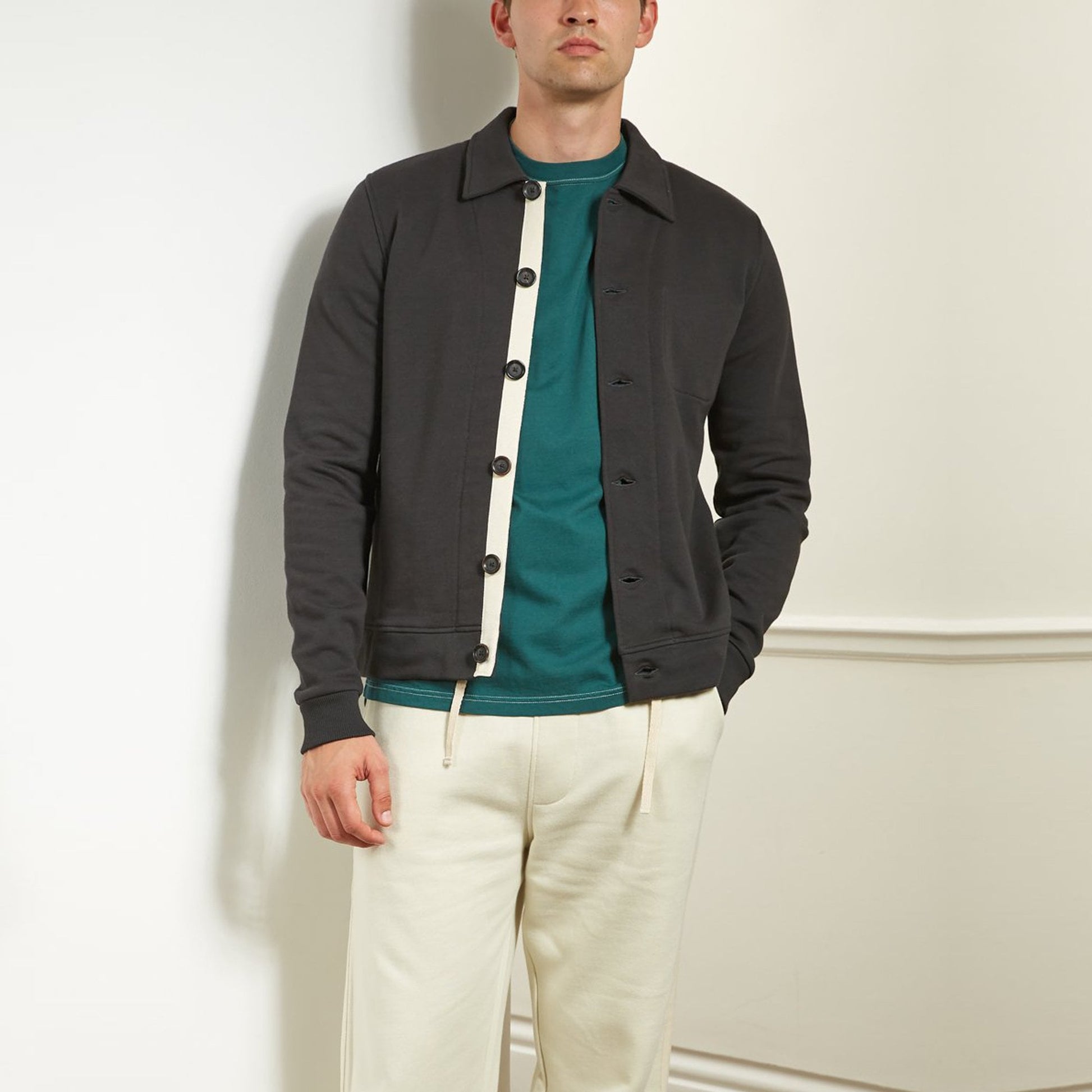 Oliver Kenmore - Jersey Cardigan - Black