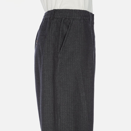 - Pleated Track Pants - Black