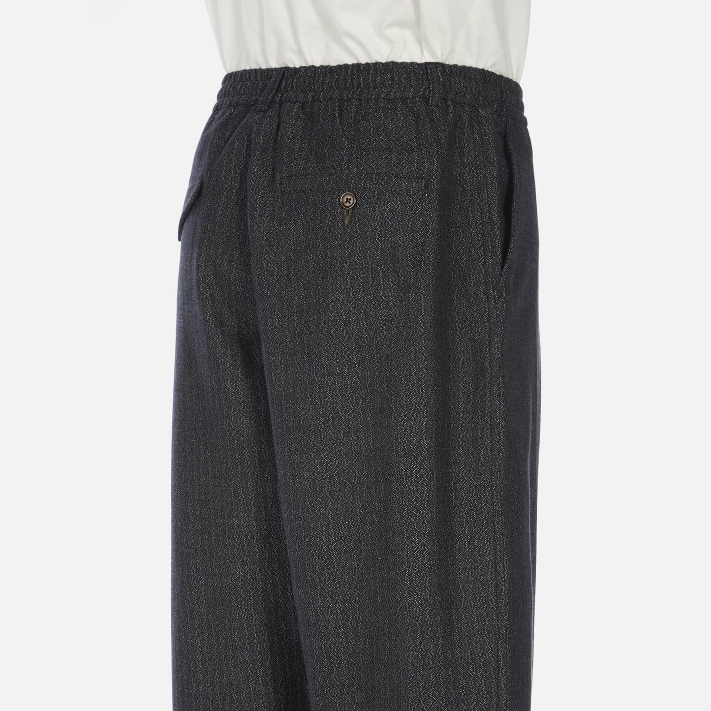 - Pleated Track Pants - Black