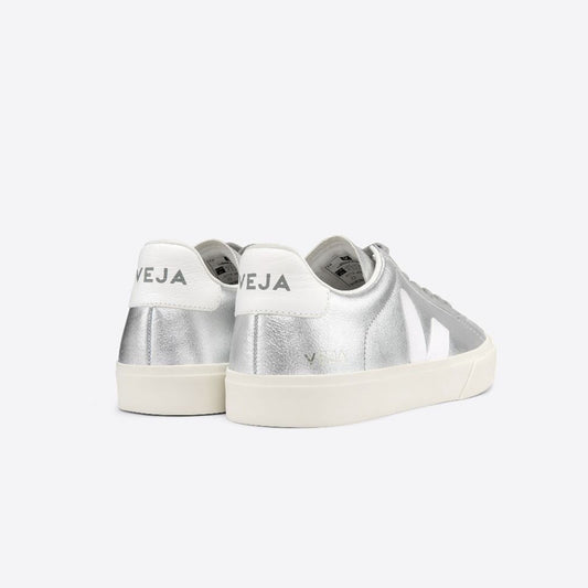 - ChromeFree Leather Campo Sneakers - Silver/White