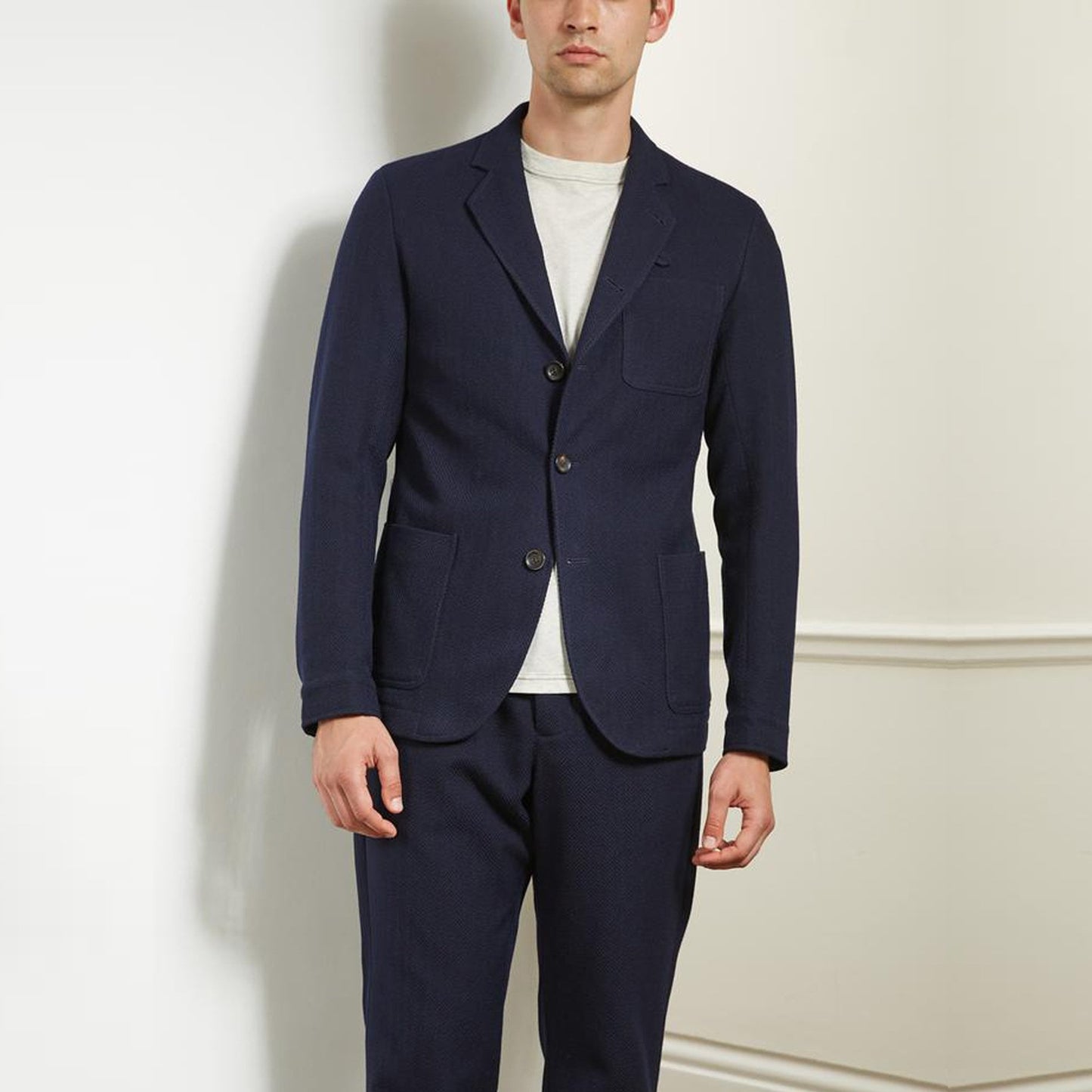 - Solms - Wool-Blend Jacket - Navy