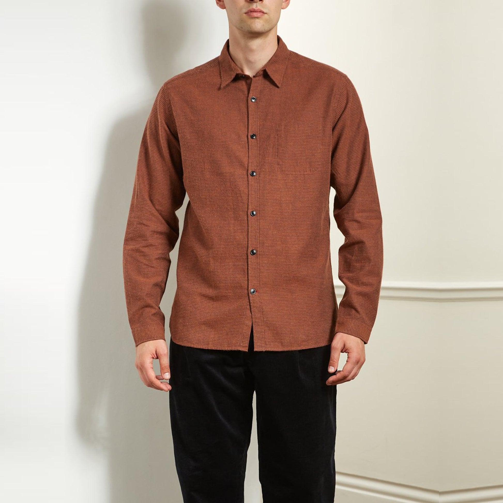 Oliver New York Special - Textured Shirt - Rust