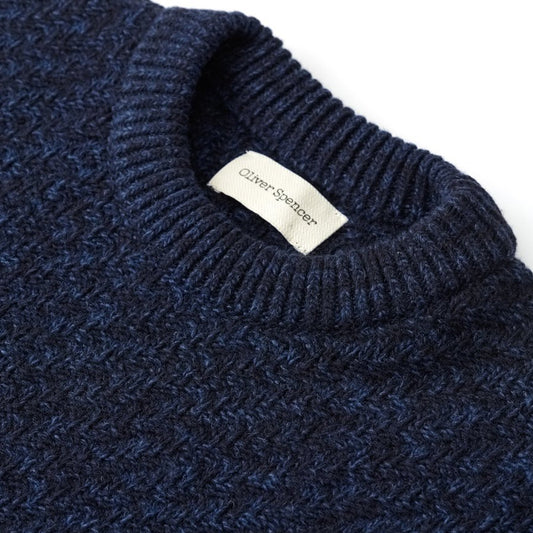 - Blenheim - Wool Knitted Jumper - Navy