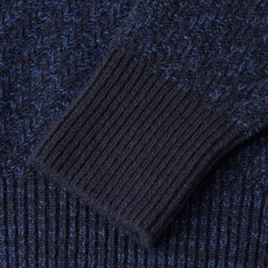 - Blenheim - Wool Knitted Jumper - Navy