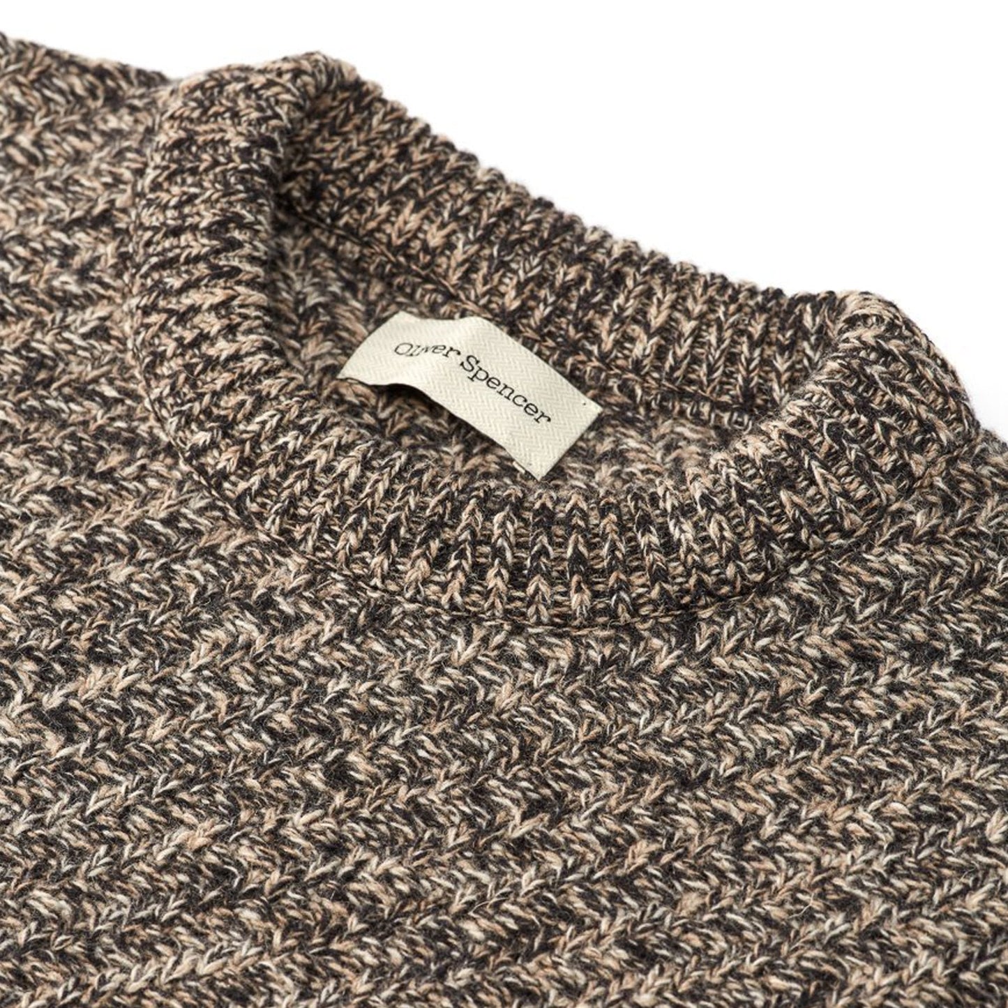 - Blenheim - Wool Knitted Jumper - Black/Beige