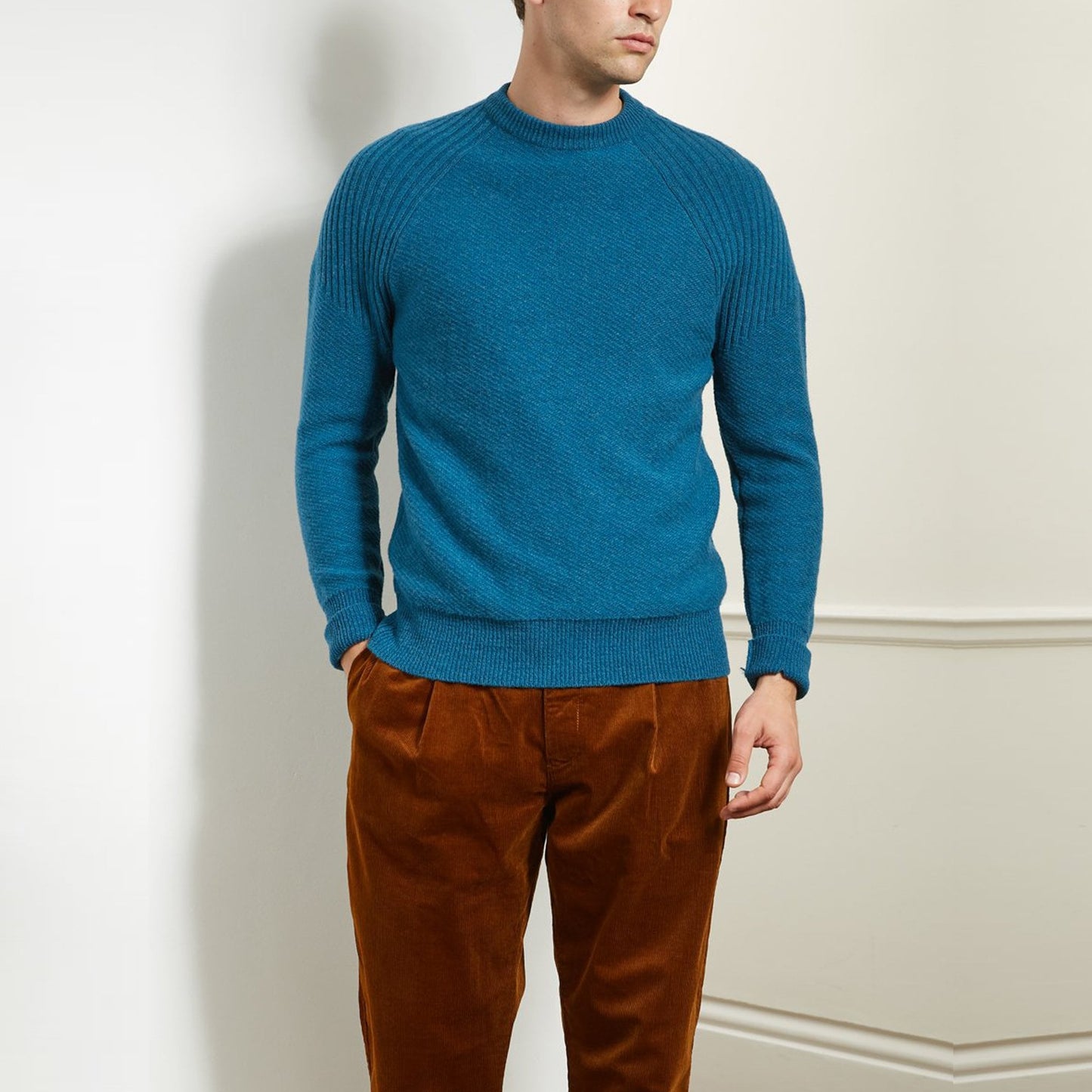 - Blenheim - Wool Knitted Jumper - Navy