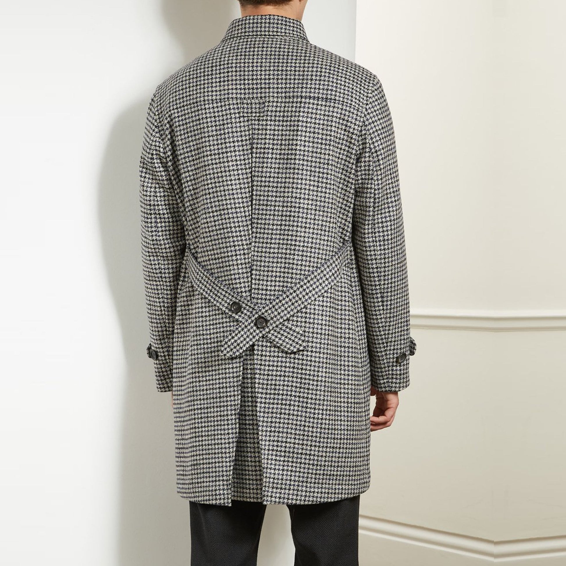 Oliver Grandpa - Houndstooth Coat - Navy