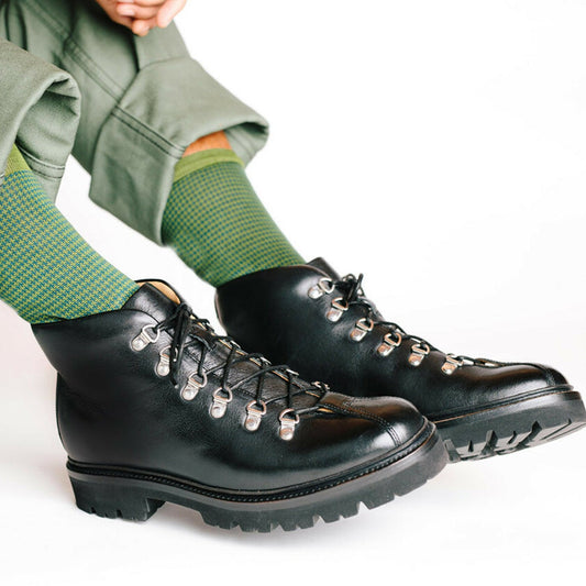 - Bobby - Smooth Calf Hiker Boots - Black