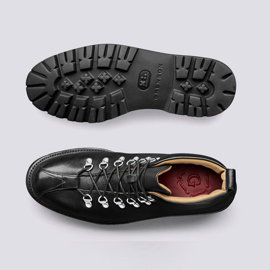 - Bobby - Smooth Calf Hiker Boots - Black