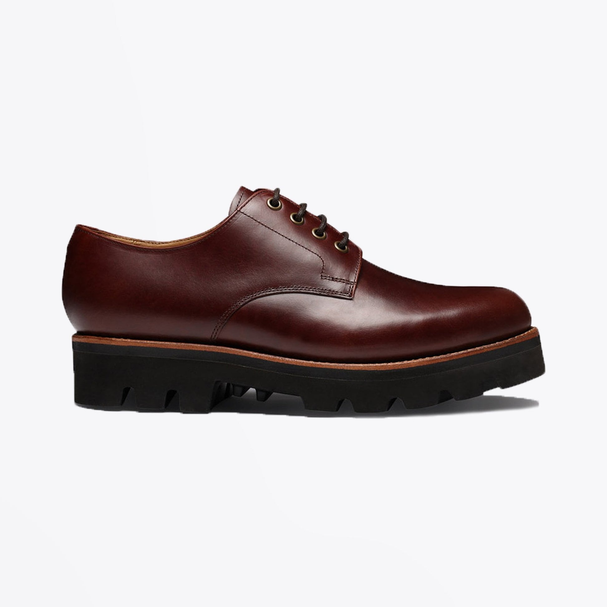 Grenson Landon - Leather Derby Shoes - Chestnut