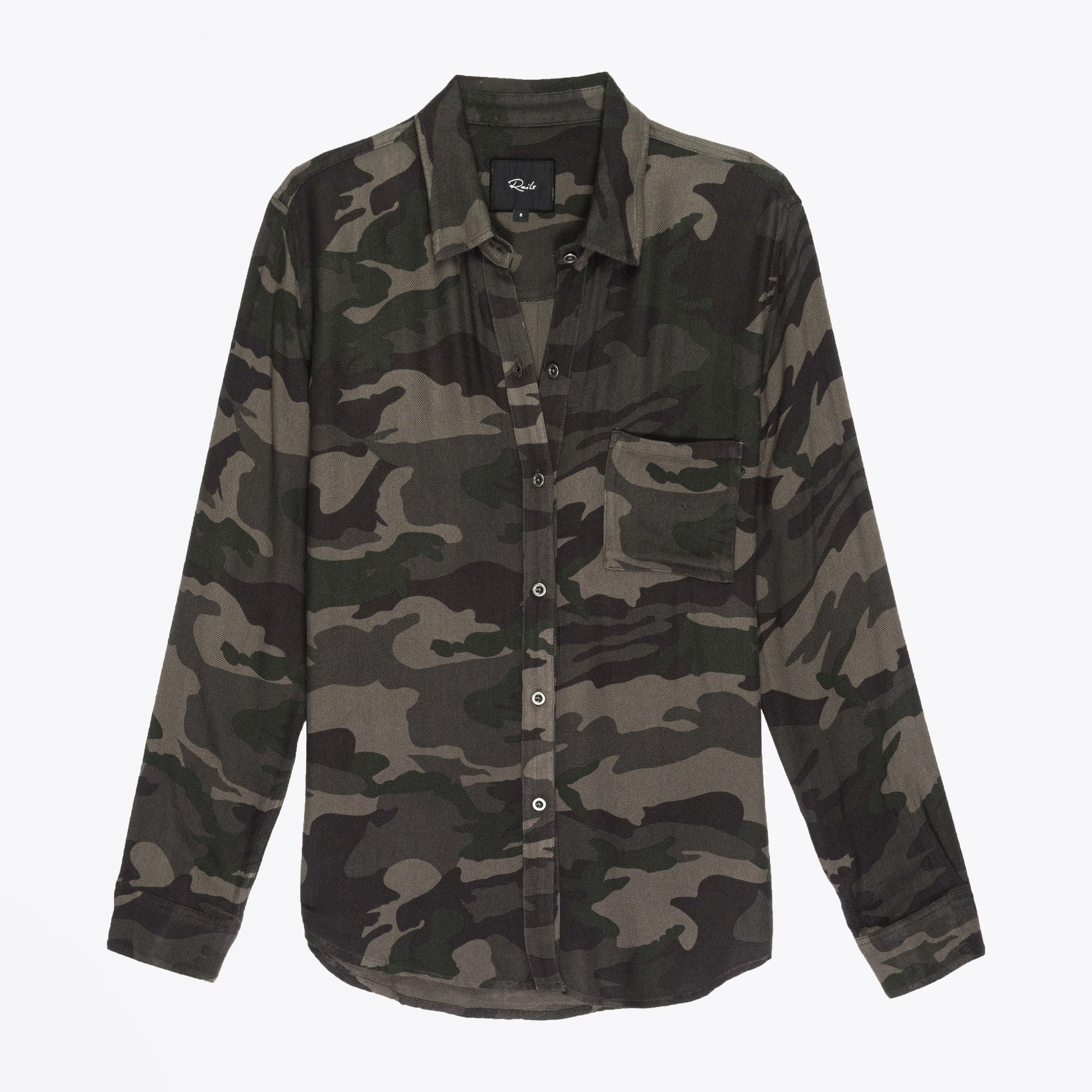 Rails Hunter - Camo Print Shirt - Green